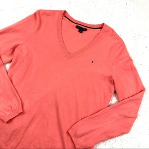 Tommy Hilfiger Basic Coral V-Neck Sweater